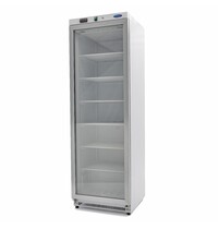 Maxima Vrieskast wit met glazen | 1 Draaideur | 321 Liter Capaciteit | 6 Roosters | 0.48kW (230V) | 600x590x1850(h)mm