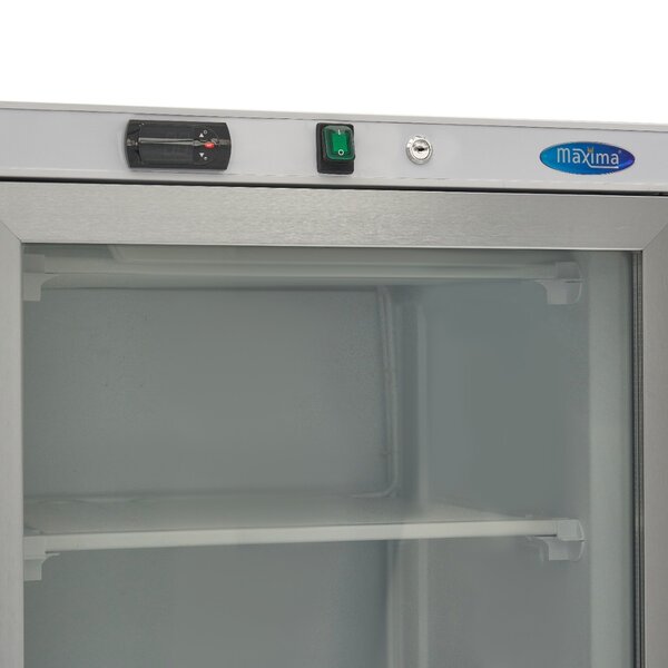 Vrieskast wit met glazen | 1 Draaideur | 321 Liter Capaciteit | 6 Roosters | 0.48kW (230V) | 600x590x1850(h)mm