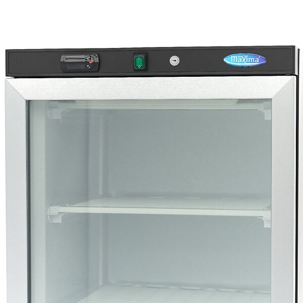 Vrieskast zwart met glas | 1 Draaideur | 321 Liter Capaciteit | 6 Roosters | 0.48kW (230V) | 600x590x1850(h)mm