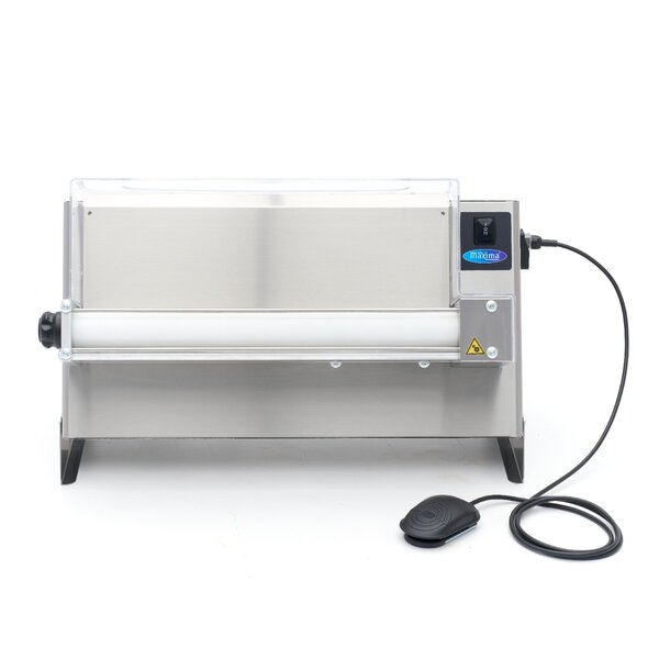 Elektrische deegroller | RVS | Instelbare dikte | Voetpedaal bediening | 0.25kW (230V) | 670x350x430(h)mm