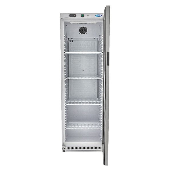 Koelkast wit met glazen | 1 Draaideur | 340 Liter Capaciteit | 4 Roosters | 0.37kW (230V) | 600x590x1850(h)mm