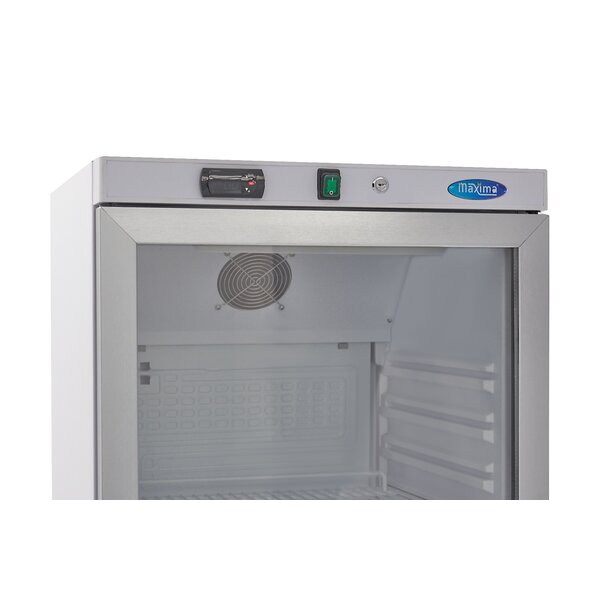 Koelkast wit met glazen | 1 Draaideur | 340 Liter Capaciteit | 4 Roosters | 0.37kW (230V) | 600x590x1850(h)mm