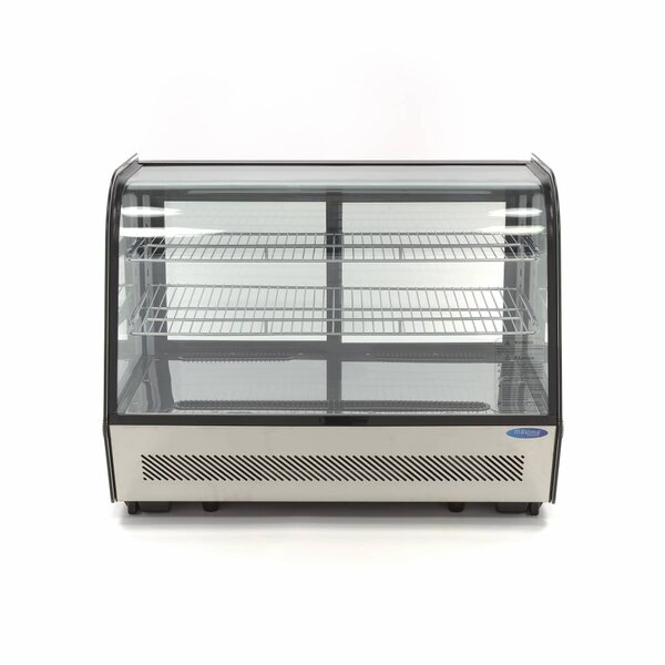 Luxe gebaksvitrine | 2 Schuifdeuren | 153 Liter Capaciteit | 2 Roosters | 0.2kW (230V) | 880x568x686(h)mm