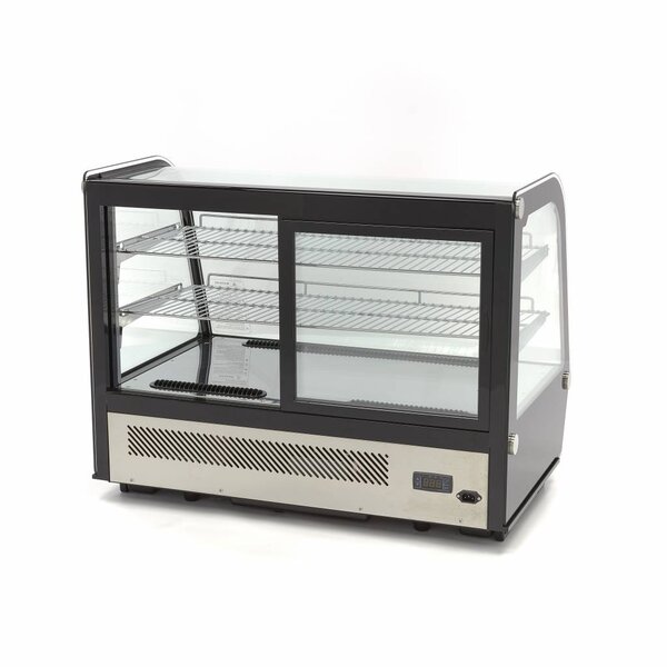 Luxe gebaksvitrine | 2 Schuifdeuren | 153 Liter Capaciteit | 2 Roosters | 0.2kW (230V) | 880x568x686(h)mm