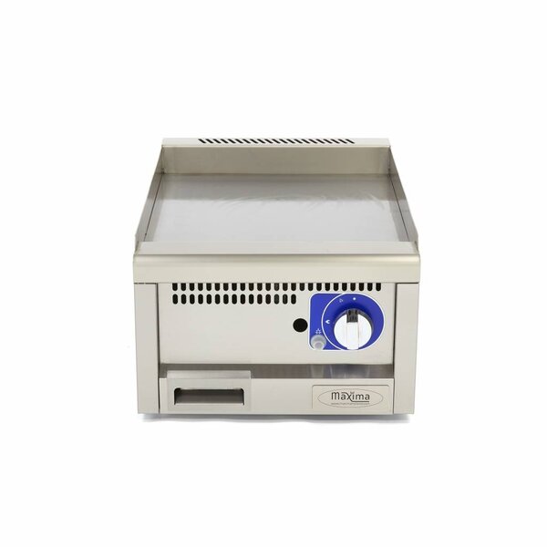 Horeca Grillplaat Glad Enkel Gas | 50–300°C | RVS | RVS spatschermen | 400x600x240(h)mm