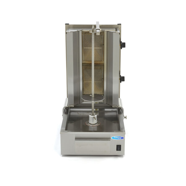 Shoarma Grill | Twee gasbranders | RVS uitlekbak | 406x580x803(h)mm