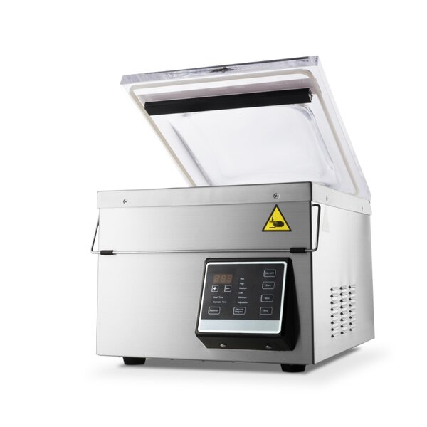 Vacumeermachine | RVS | Compact tafelmodel | Olievrije vacuümpomp | 1.45kW (230V) | 501x359x366(h)mm