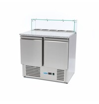 Maxima Pizzawerkbank | 2 Draaideuren | 247 Liter Capaciteit | 1/6 GN | 0.23kW (230V) | 900x700x1100(h)mm 