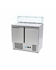 Maxima Pizzawerkbank | 2 Draaideuren | 247 Liter Capaciteit | 1/6 GN | 0.23kW (230V) | 900x700x1100(h)mm 