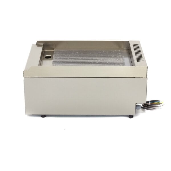 Horeca Grillplaat Gegroefd | 50–300°C | RVS | RVS spatschermen | 3kW (230V) | 400x600x240(h)mm