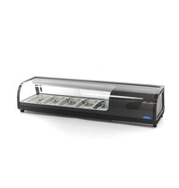 Maxima Sushivitrine tafelmodel | 2 Deuren | 5x 1/3 GN | 0.13kW (230V) | 1352x420x265(h)mm