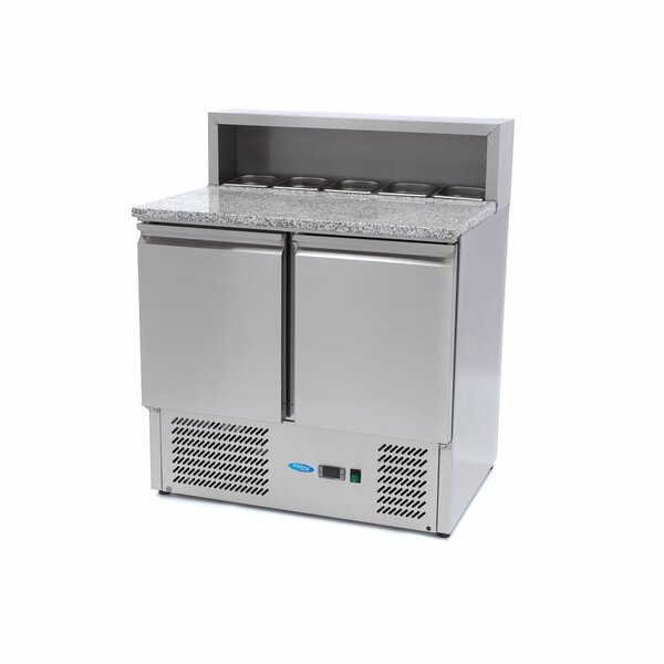 Pizzawerkbank | 2 Draaideuren | 247 Liter Capaciteit | 1/6 GN | 0.23kW (230V) | 900x700x1100(h)mm