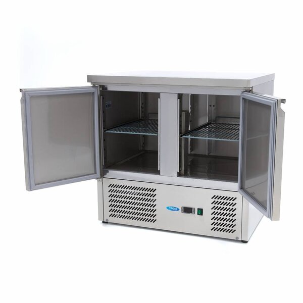 Koelwerkbank | 2 Draaideuren | 247 Liter Capaciteit | 2 Roosters | 0.23kW (230V) | 900x700x880(h)mm