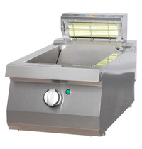 Maxima Premium Frites Warmhoudunit | Infrarood verwarming | Vetopvangbak | RVS constructie | 1kW (230V) | 400x900x280(h)mm