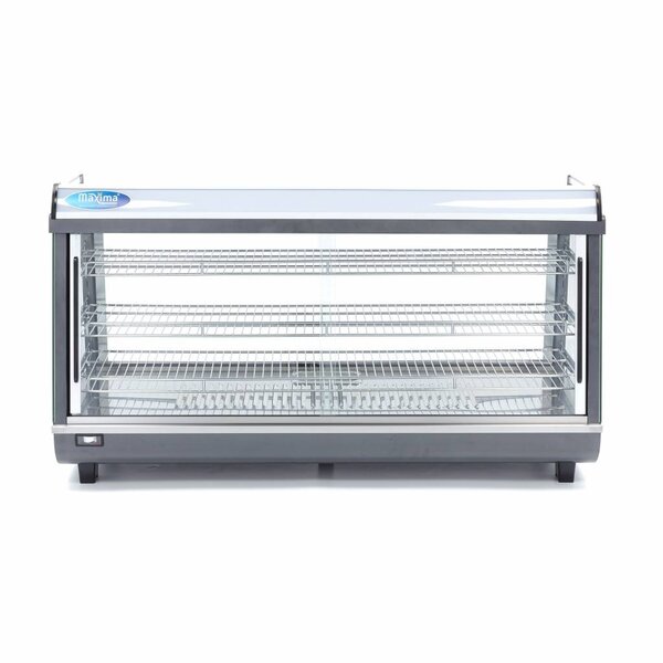 Warmhoudvitrine | 4 Schuifdeuren | 192 Liter Capaciteit | 3 Roosters | 1.8kW (230V) | 1215x484x662(h)mm
