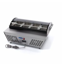 Maxima Mini tafel saladette | 67 Liter Capaciteit | 1/6 GN | 0.11kW (230V) | 767x612x328(h)mm