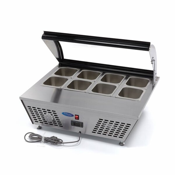 Mini tafel saladette | 67 Liter Capaciteit | 1/6 GN | 0.11kW (230V) | 767x612x328(h)mm