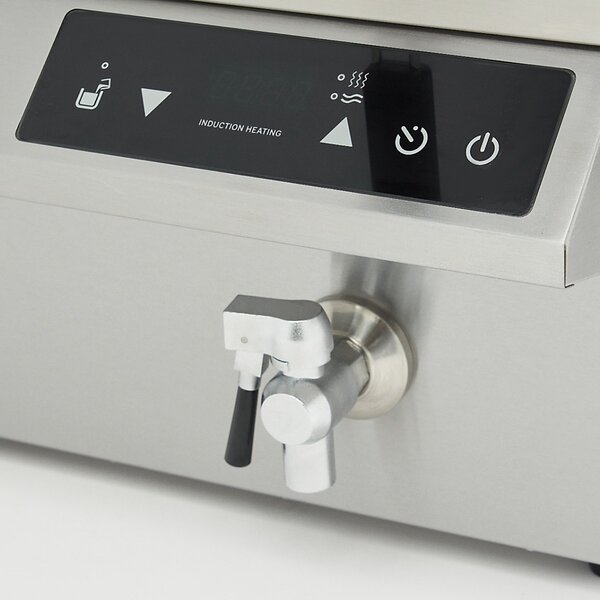 Inductie frituurpan | 60–190°C | RVS | 2 x 8 liter bakken | 7kW (2x 230V) | 580x500x410(h)mm