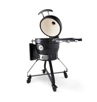 Maxima Premium Kamado BBQ | Inklapbare bamboe tafels | Thermometer Celsius Fahrenheit | 1160x650x1000(h)mm