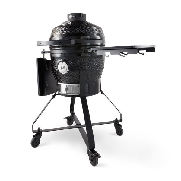 Premium Kamado BBQ | Inklapbare bamboe tafels | Thermometer Celsius Fahrenheit | 1160x650x1000(h)mm