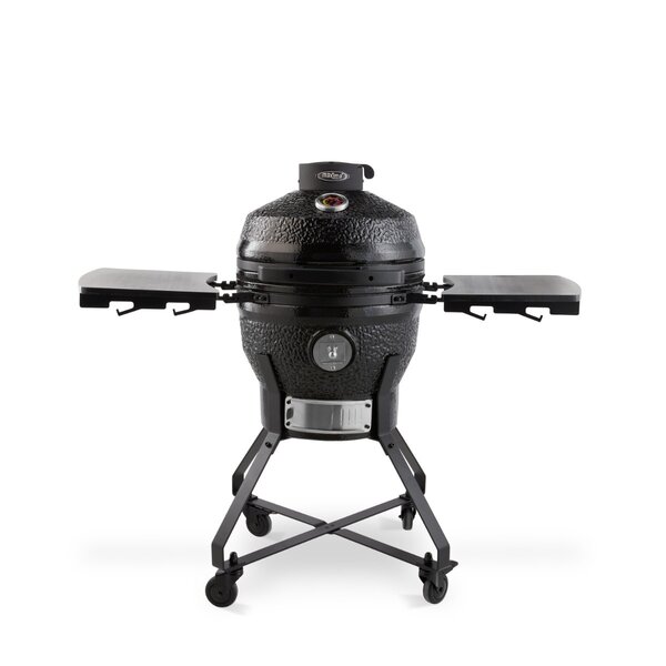 Premium Kamado BBQ | Inklapbare bamboe tafels | Thermometer Celsius Fahrenheit | 1160x650x1000(h)mm