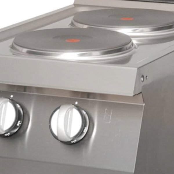 Heavy Duty Kookplaat | 90–450°C | RVS/Gietijzer | Elektrisch | 5.2kW (400V) | 400x700x280(h)mm