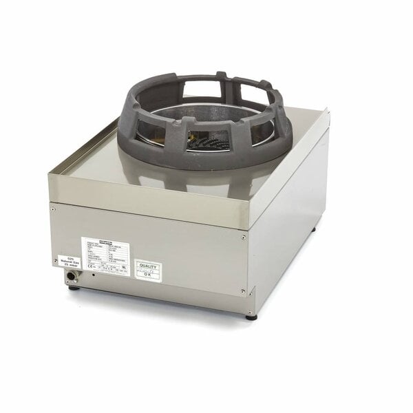 Wokbrander gas | RVS | Tafelmodel | Gietijzeren pannenring | 400x600x340(h)mm