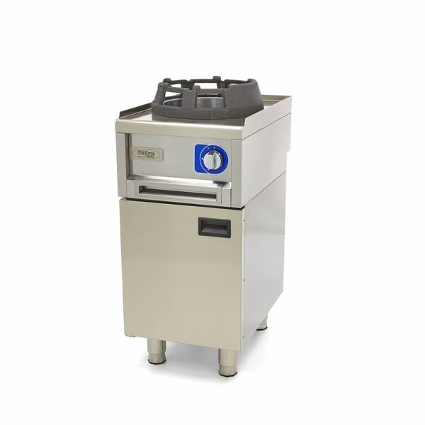 Wokbrander gas | RVS | Tafelmodel | Gietijzeren pannenring | 400x600x340(h)mm