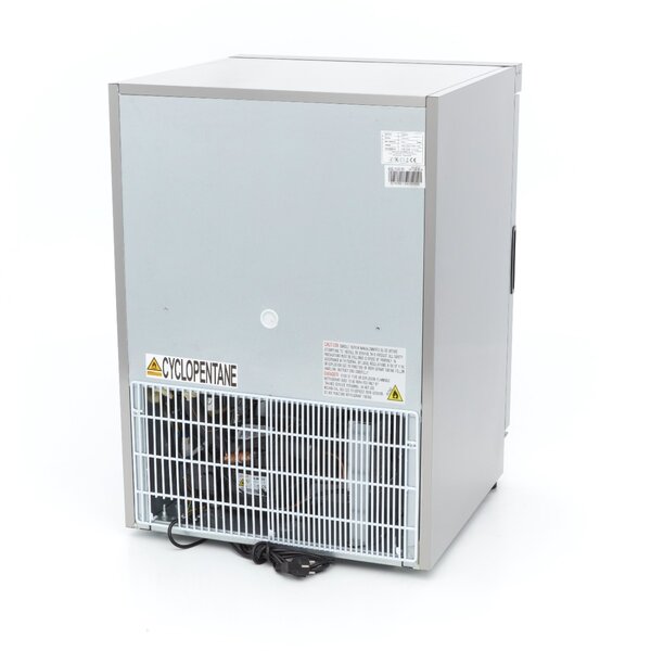 Vrieskast Rvs met glazen | 1 Draaideur | 119 Liter Capaciteit | 2 Roosters | 0.33kW (230V) | 600x590x850(h)mm