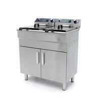 Maxima Dubbele frituurpan | 60–200°C | RVS | Aftapkranen | 6kW (230V) | 730x530x910(h)mm 