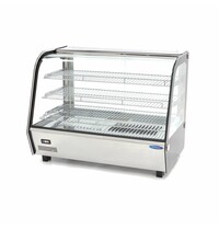 Maxima Warmhoudvitrine | 2 Schuifdeuren | 178 Liter Capaciteit | 3 Roosters | 1.5kW (230V) | 856x568x670(h)mm