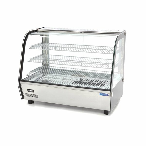 Warmhoudvitrine | 2 Schuifdeuren | 178 Liter Capaciteit | 3 Roosters | 1.5kW (230V) | 856x568x670(h)mm