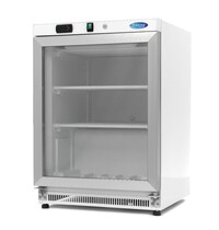 Maxima Vrieskast wit met glazen | 1 Draaideur | 119 Liter Capaciteit | 2 Roosters | 0.33kW (230V) | 600x590x850(h)mm