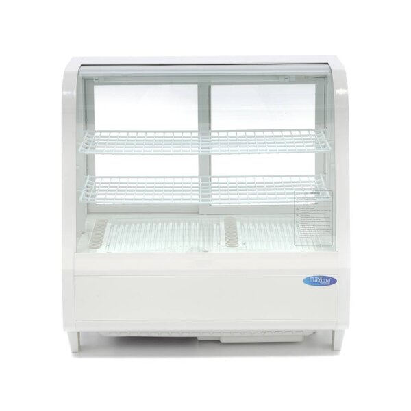 Gebaksvitrine | 2 Schuifdeuren | 97 Liter Capaciteit | 2 Roosters | 0.16kW (230V) | 682x450x675(h)mm