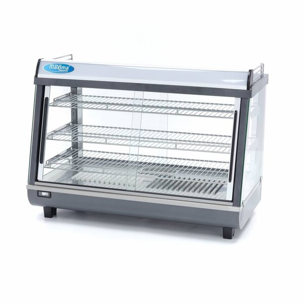 Warmhoudvitrine | 4 Schuifdeuren | 142 Liter Capaciteit | 3 Roosters | 1.1kW (230V) | 915x484x662(h)mm