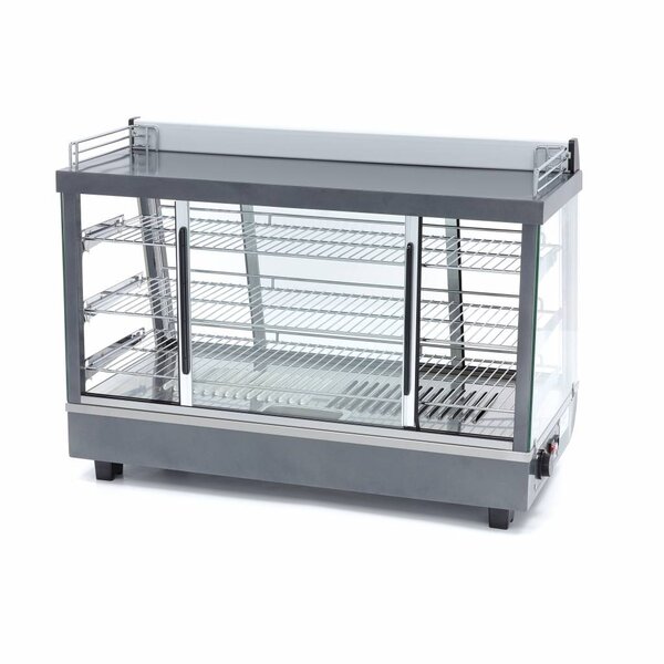 Warmhoudvitrine | 4 Schuifdeuren | 142 Liter Capaciteit | 3 Roosters | 1.1kW (230V) | 915x484x662(h)mm