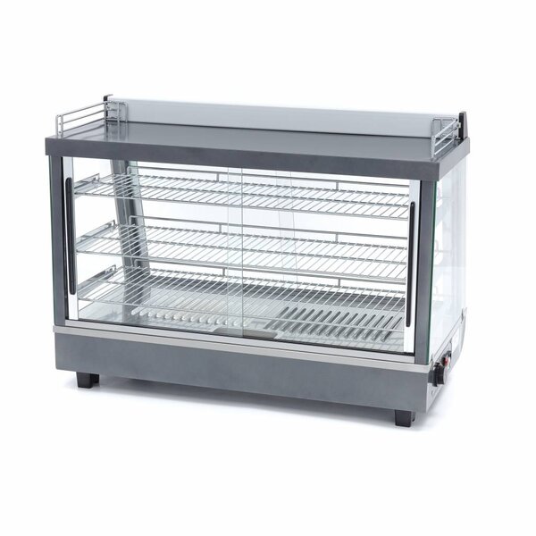 Warmhoudvitrine | 4 Schuifdeuren | 142 Liter Capaciteit | 3 Roosters | 1.1kW (230V) | 915x484x662(h)mm