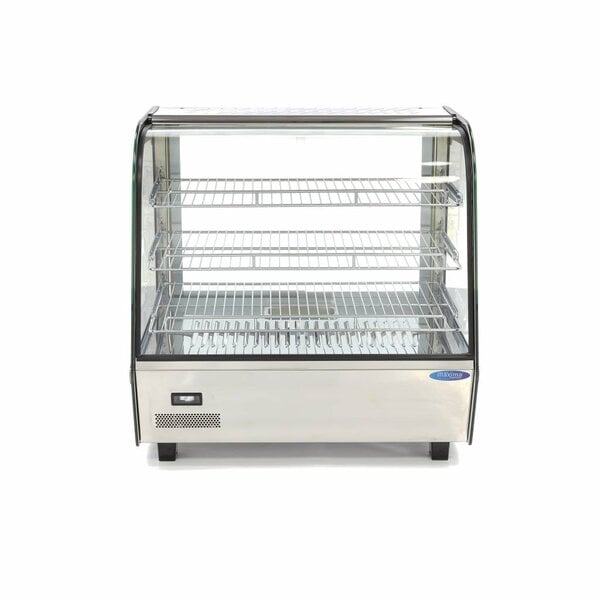 Warmhoudvitrine | 2 Schuifdeuren | 140 Liter Capaciteit | 3 Roosters | 1.1kW (230V) | 678x568x670(h)mm