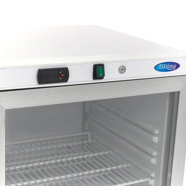 Koelkast wit met glazen | 1 Draaideur | 130 Liter Capaciteit | 3 Roosters | 0.21kW (230V) | 600x590x850(h)mm