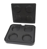 Maxima Tartelette Vorm Rond | Binnenmaat Ø 100 mm | Buitenmaat Ø 124 mm | Hoogte 23 mm 