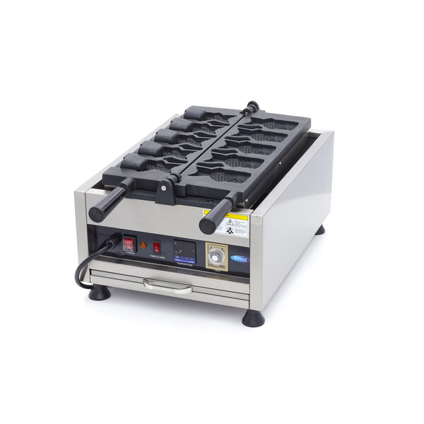 Wafelijzer Taiyaki visvorm | 50–300°C | RVS | Digitaal display | 3.2kW (230V) | 410x685x345(h)mm