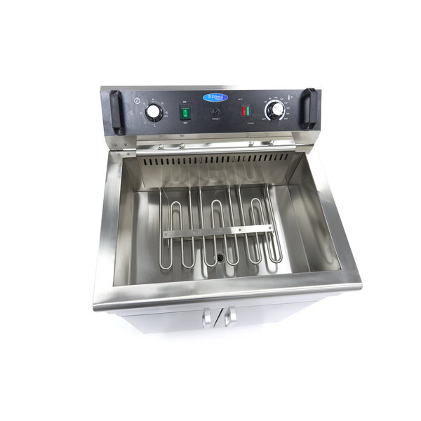 Frituurpan | 50–200°C | RVS | Ingebouwde tapkraan | 4.8kW (400V) | 590x525x915(h)mm