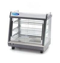 Maxima Warmhoudvitrine | 4 Schuifdeuren | 101 Liter Capaciteit | 3 Roosters | 1kW (230V) | 675x484x662(h)mm