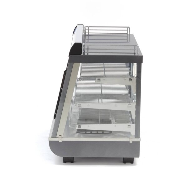 Warmhoudvitrine | 4 Schuifdeuren | 101 Liter Capaciteit | 3 Roosters | 1kW (230V) | 675x484x662(h)mm