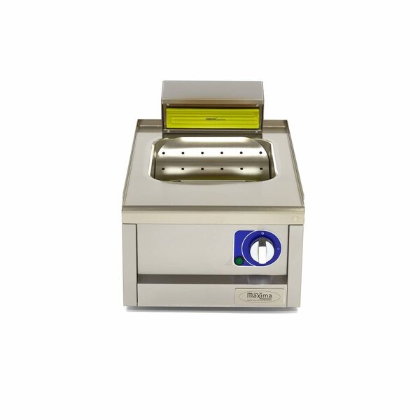 Frites Warmhoudunit Elektrisch | Infrarood verwarmingselement | RVS vetopvangbak | Geperforeerde valse bodem | 1kW (230V) | 400x600x370(h)mm