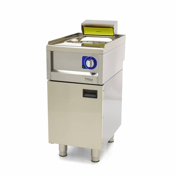Frites Warmhoudunit Elektrisch | Infrarood verwarmingselement | RVS vetopvangbak | Geperforeerde valse bodem | 1kW (230V) | 400x600x370(h)mm