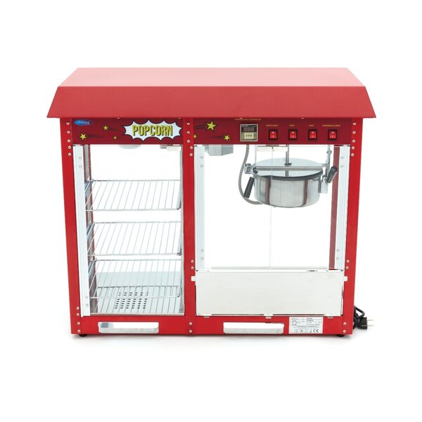 Popcorn Machine | 3 Draaideuren | Gecoat Staal/Glas | Rood | 1.7kW (230V) | 900x420x760(h)mm