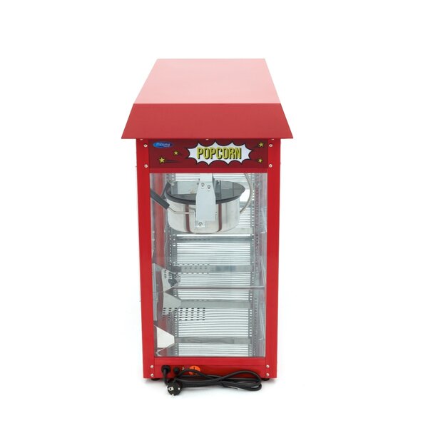 Popcorn Machine | 3 Draaideuren | Gecoat Staal/Glas | Rood | 1.7kW (230V) | 900x420x760(h)mm
