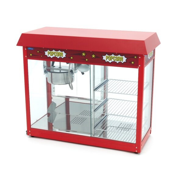 Popcorn Machine | 3 Draaideuren | Gecoat Staal/Glas | Rood | 1.7kW (230V) | 900x420x760(h)mm