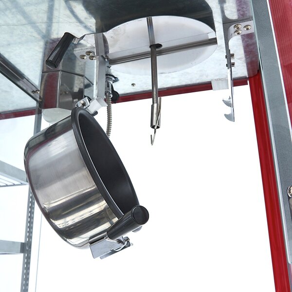 Popcorn Machine | 3 Draaideuren | Gecoat Staal/Glas | Rood | 1.7kW (230V) | 900x420x760(h)mm